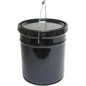 GRAINGER OH5-26/C24E-B Pail Open Head Round 5 Gallon Steel Black | AG9RQE 21YL15