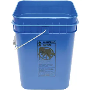 GRAINGER SQ2140BL Pail Open Head Square 4 Gallon PE Blue | AG9RPY 21YK51