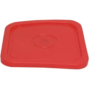 GRAINGER SQ2140R-L Plastic Pail Lid 4 Gallon Poly Red Square | AG9RPX 21YK50