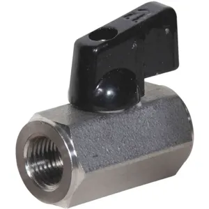 GRAINGER SSMF-38NL Mini Ball Valve SS FNPT x FNPT 3/8 Inch Pipe | AH7YAH 38EG11