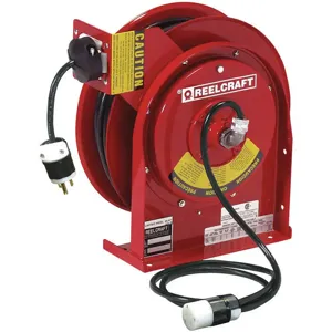 REELCRAFT L 4545 123 3A-RP 1 Retractable Cord Reel 45 Feet Red 20a | AG3CAA 32UK80