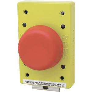 REES 01981-002 Mushroom Push-Button, Plunger Style With Spring Latch, Red | AH6YGV 36LR76