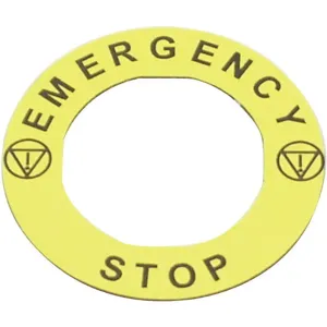 REES 09022-004 Legend Plate, Standard, Emergency Stop | AH6YHJ 36LR95