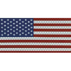 REFLEXITE 18376 Aufkleber mit amerikanischer Flagge, reflektierend, 6.5 x 3.75 Zoll | AC2AYJ 2HGY2