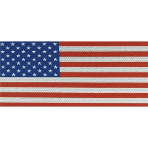 REFLEXITE 18377 American Flag Decal Reflective 14 x 7.75 | AC2AYK 2HGY3