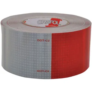 REFLEXITE 18687 Reflective Tape W 3 Inch Red/white | AE9UEP 6MFZ8