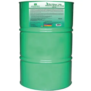 RENEWABLE LUBRICANTS 81066 Bio Ultimax 1500 Dielectric Hydraulic Fluid, Grade 46, 55 Gallon Capacity | AF9ZDC 30WK97