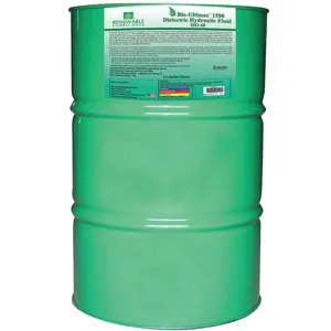 RENEWABLE LUBRICANTS 81076 Bio Ultimax 1500 Dielectric Hydraulic Fluid, Grade 68, Drum 55 Gallon Capacity | AF9ZDF 30WL01