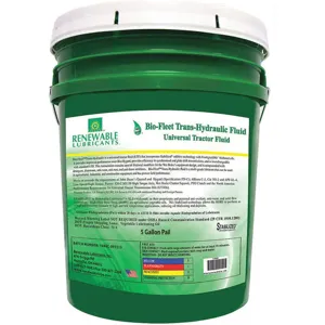 RENEWABLE LUBRICANTS 81204 Bio Fleet Trans Hydraulic, Pail 5 Gallon Capacity | AF9ZDL 30WL06