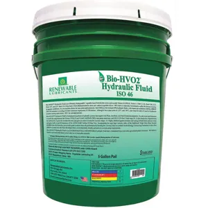 RENEWABLE LUBRICANTS 81604 Bio HVO2 Hydraulic Fluid, Pail 5 Gallon Capacity | AF9ZCF 30WL18