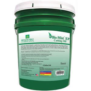 RENEWABLE LUBRICANTS 86734 Bio Mist EP Cutting Oil, 5 Gallon Capacity | AH2ZNK 30WL74