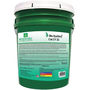 RENEWABLE LUBRICANTS 86854 Bio SynXtra LV 22, 5 Gallon Capacity | AH2ZNN 30WL77