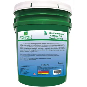 RENEWABLE LUBRICANTS 87404 Bio Aluminium Cutting Oil, 4 CST, Pail 5 Gallon Capacity | AH2ZNQ 30WL83