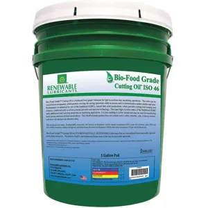 RENEWABLE LUBRICANTS 88344 Bio Food Grade Cutting Oil, Grade 46, 5 Gallon Capacity | AH2ZPB 30WL96