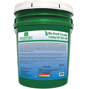 RENEWABLE LUBRICANTS 88354 Bio Food Grade Cutting Oil, Grade 68, 5 Gallon Capacity | AH2ZPD 30WL98