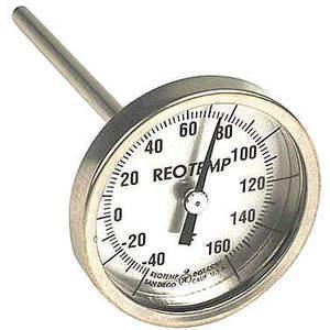 REOTEMP HH1802F23PS Bimetal Thermometer 2-3/8 Inch Dial -40 To 160f | AC9RWN 3JPH6