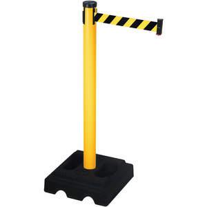 RETRACTA-BELT 302PYW-BYD Barrier Post with Belt 40 inch Height 10 feet Length | AG9NED 20YU56