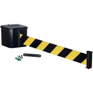 RETRACTA-BELT WM412SB15-BYD-RE Wall Barrier 15 Feet Black/yellow Belt | AF7GGZ 20YU86