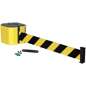 RETRACTA-BELT WM412YW25-BYD-RE Wall Barrier 25 Feet Black/yellow Belt | AF7GGD 20YU65