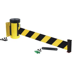 RETRACTA-BELT WM700YW-BYD-RE Wall Barrier 10 Feet Black/yellow Belt | AF7GHF 20YU92