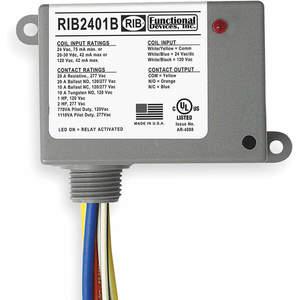 FUNCTIONAL DEVICES INC / RIB RIB2401B Enclosed Pre-wired Relay Spdt 20a@277vac | AE4KFR 5LE36