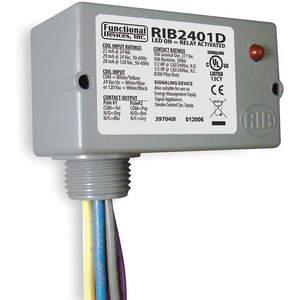 FUNCTIONAL DEVICES INC / RIB RIB2401D Enclosed Pre-wired Relay Dpdt 10a@30vdc | AB9QLY 2ETA3