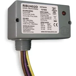 FUNCTIONAL DEVICES INC / RIB RIB2402D Enclosed Pre-wired Relay Dpdt 10a@30vdc | AB9QLZ 2ETA4