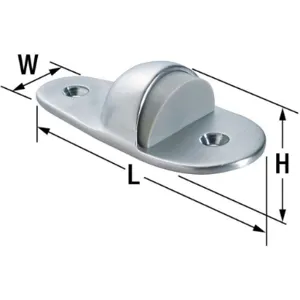 ROCKWOOD 445.26D Dome Door Stop Floor Mount Satin Chrome | AC9LXM 3HHZ2