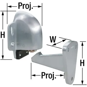 ROCKWOOD 494.26D Door Stop Wall-Mount Satin Chrome | AG6PUV 3HHV8