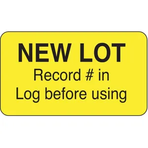 ROLL PRODUCTS 141458 Lot Label 1 Inch H 1-3/4 Inch Width - Pack Of 1000 | AD2WBT 3VCC6