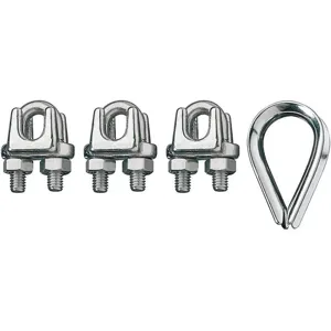 RONSTAN ID003404-12 Wire Rope Clip And Thimble Kit 1/2 In | AD7PDM 4FRZ3