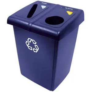 RUBBERMAID 1792339 Recycling Station 46 Gallon Blue | AF4TWA 9K123