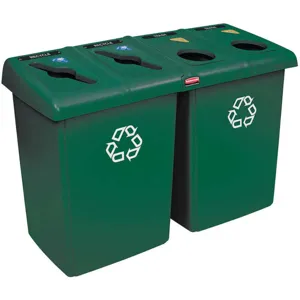 RUBBERMAID 1792373 Recycling Station 92 Gallon Dark Green | AA4ECX 12G811