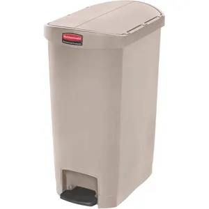 RUBBERMAID 1883459 Trash Can Rectangular 13 gallon Beige | AH8JHB 38UJ61