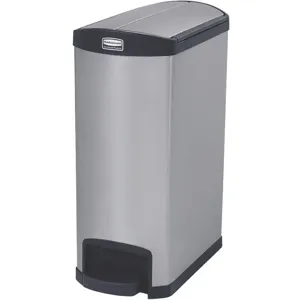 RUBBERMAID 1901993 Trash Can Rectangular 13 gallon Silver | AH8JGF 38UJ42