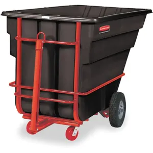 RUBBERMAID FG102641BLA Tilt Truck Hd Towabl 1-1/2 Cu Yard 2100 Lb | AC9ZFR 3LU56