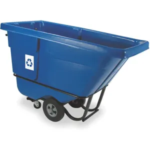 RUBBERMAID FG130573BLUE Tilt Truck Standard 1/2 Cubic Yard 850 Lb. | AE4NUJ 5M653