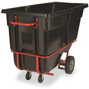 RUBBERMAID FG131542BLA Tilt Truck Forkliftable 1 Cu Yard 1250 Lb | AC4DZF 2ZB51