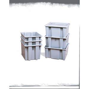 RUBBERMAID FG173100GRAY Nest And Stack Container 23-1/2 Inch Gray | AF3PJU 8AG61