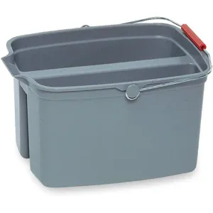 RUBBERMAID FG261700GRAY Split Bucket 17 Quart Gray Plastic | AD2TPM 3U662