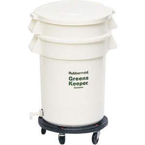 RUBBERMAID FG263600WHT Container Includes Base Lid and Dolly | AD9QQK 4UEY8