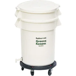 RUBBERMAID FG263600WHT Container Includes Base Lid and Dolly | AD9QQK 4UEY8