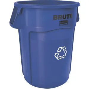 RUBBERMAID FG264307BLUE Recycling Receptacle 44 Gallon Lldpe Blue | AG6JYW 35ZU75