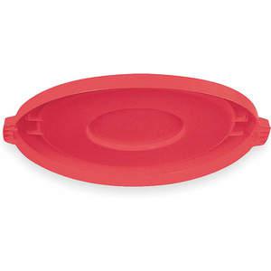 RUBBERMAID FG264560RED Trash Can Top Flat Red 24-1/2 Inch Diameter | AE4NWH 5M769