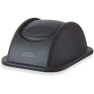 RUBBERMAID FG306700BLA Self-closing Lid Swing Black | AD9LMM 4TJ43