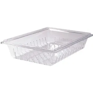 RUBBERMAID FG330300CLR Colander/drain Tray Clear | AD9QNQ 4UEH2