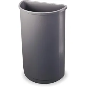 RUBBERMAID FG352000GRAY Open-top Trash Can Half Round 21 Gallon | AD7YAE 4HC04