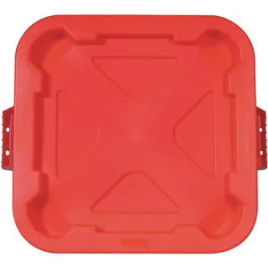 RUBBERMAID FG352900RED Square Trash Can Top Red 22 Inch Length Lldpe | AD8TDG 4LZL9