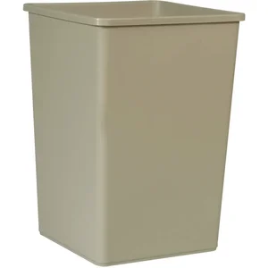 RUBBERMAID FG395800BEIG Open-top Trash Can Square 35 Gallon Beige | AE4NXL 5M824