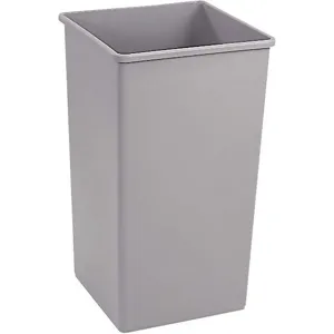 RUBBERMAID FG395800GRAY Open-top Trash Can Square 35 Gallon Gray | AE4NXM 5M825